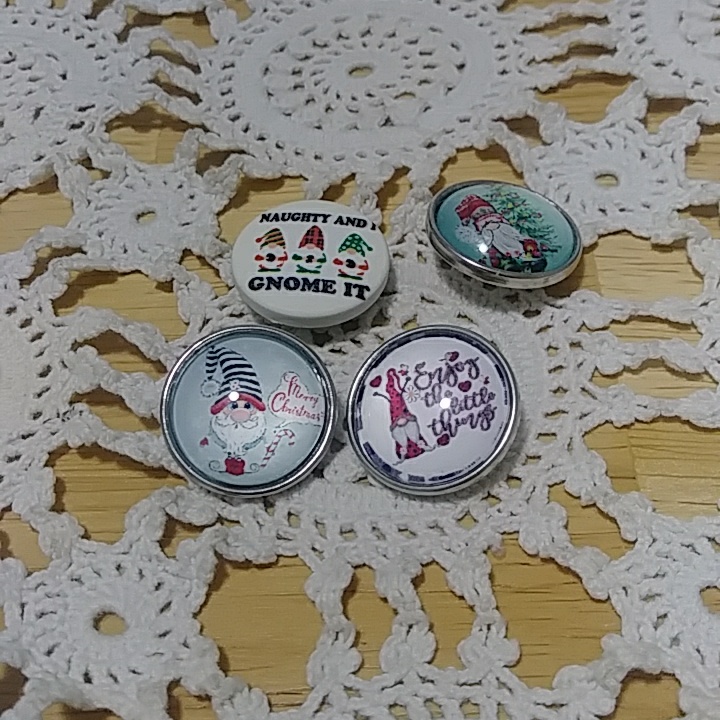 Gnomes! Christmas Snap Buttons Standard Size - Snap Chunks